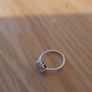 Silver diamond 925 hallmarked  size 7 Image 9