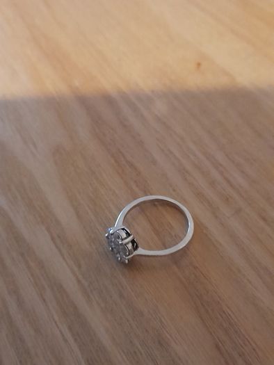 Silver diamond 925 hallmarked  size 7