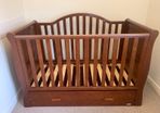 sleigh cotbed & storage/changing station