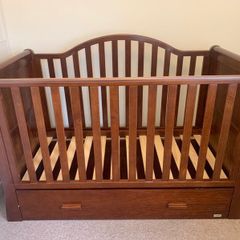 sleigh cotbed & storage/changing station