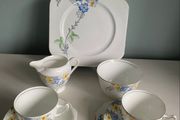 Colclough deco style  pretty and charming china tea for two