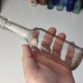 220 - Set of 2 Vintage Clear Glass Decorative Collectible Bottles Image 6