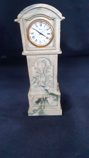 Aynsley Portland ware miniature grandfather clock