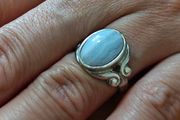 Sterling Silver Ring - Size Q - Stamped for Silver (S55)