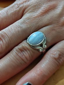 Sterling Silver Ring - Size Q - Stamped for Silver (S55)