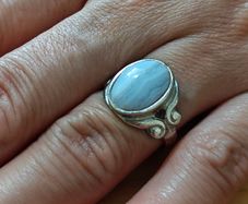 Sterling Silver Ring - Size Q - Stamped for Silver (S55)