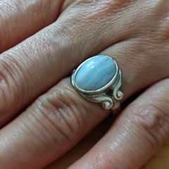 Sterling Silver Ring - Size Q - Stamped for Silver (S55)