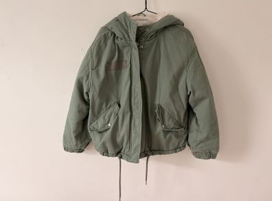 Bershka Green Jacket with logo on the back. EU M