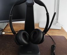 Epos Impact 1061T ANC Wireless Binaural On Ear Headset Bluetooth with Charging Stand