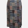 Zara Ladies Multi Brown Orange Green Pleated Chiffon Side Wrap Skirt M Uk 12 Including Postage Image 4
