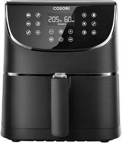 Air Fryers Oven, 5.5L XXL Oil Free Air Fryer 1500W with Rapid Air Technology for Healthy Fast Cooking & 55% Energy-Saving, 11 Presets, LED Onetouch Screen, Nonstick Basket, Dishwasher Safe (FREE POSTAGE)