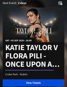 Kate Taylor x 2 Pitchside Tickets