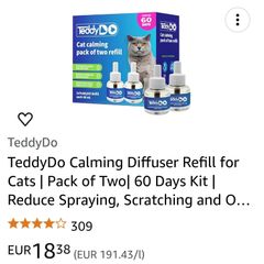 Cat calming diffusers and plug