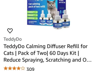 Cat calming diffusers and plug