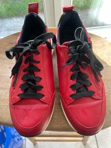 Ara Victoria Women's gore-tex red leather trainers uk 5