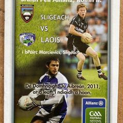 2011 Sligo v Laois - GAA Allianz Football League Programme