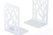 Book Ends, Bookends, Bookends Heavy Duty, Book Ends for Book Shelves, Decorative Metal Book Stopper or Bookworms Gifts, Abstract Desgin Book Dividers Holders Stand for Office, Library