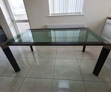 Glass dining table