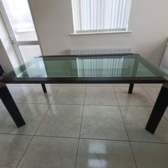 Glass dining table