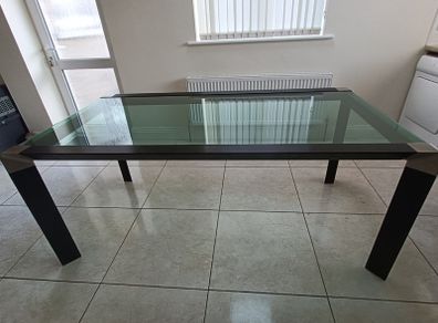 Glass dining table