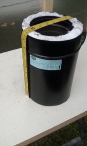 270mm Twin Wall BALCK Insulated Flue Mi-flue of 5'' or 125mm.