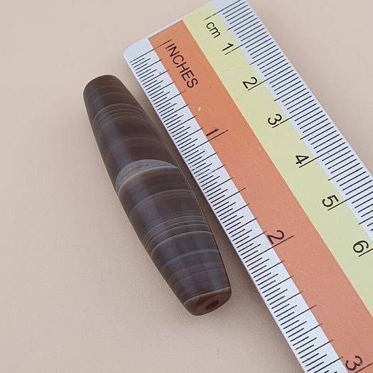 Vintage Middle Eastern Natural Eye Yemeni Suliemani Agate Bead Amulet Pendant