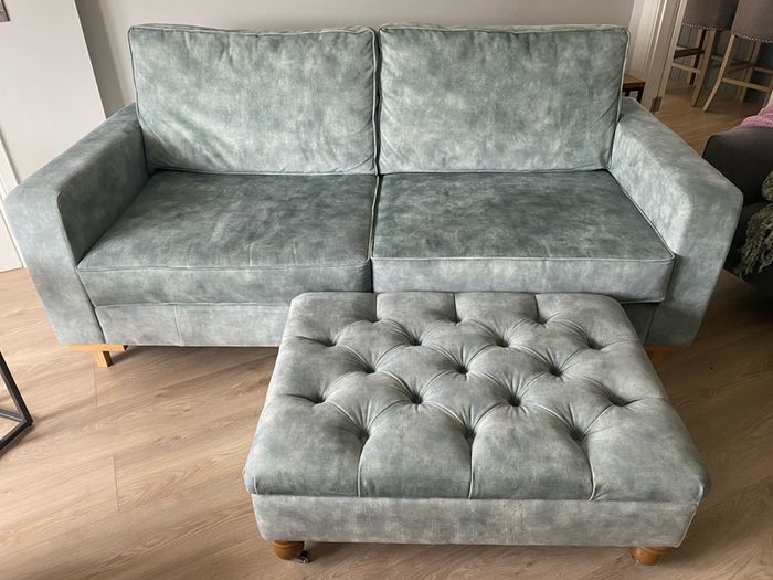 Finline Furniture Couch and Footstool Daytona