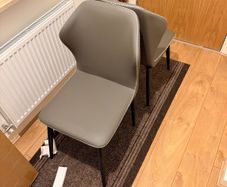 2 x Modern Grey Dining Chairs  Excellent Condition