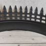 Fire Front Fret Grate Matt Black Cast Heavy Iron Medieval Spiked Fireplace Image 3