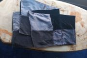 Black Velvet/Grey Satin Scarf.