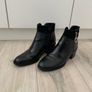 River Island Black Leather Ankle Boots Image 3