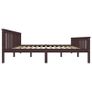 Bed Frame Dark Brown Solid Pinewood 180x200 cm Image 2