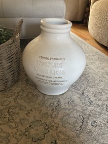 Large heavy apothecary vase