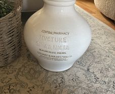 Large heavy apothecary vase