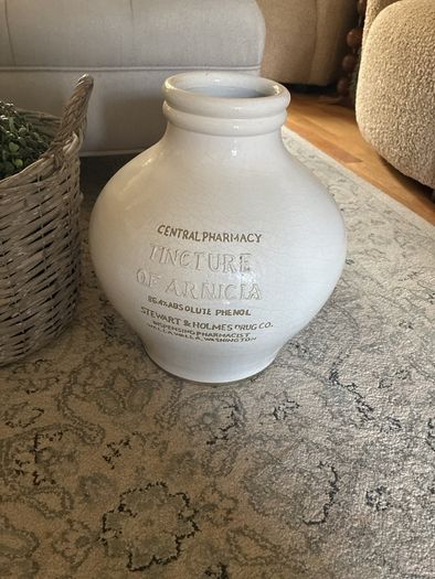 Large heavy apothecary vase
