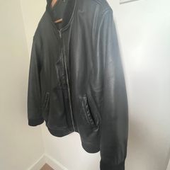 Mens Leather Bomber Jacket