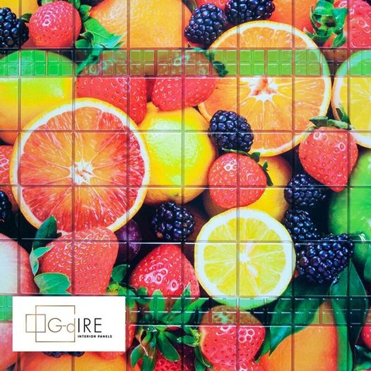 Wilde stone -marble tile-fruit pattern Effect 3D PVC Plastic Wall  Panels