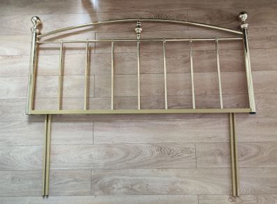 Headboard king bed gold colored metal frame