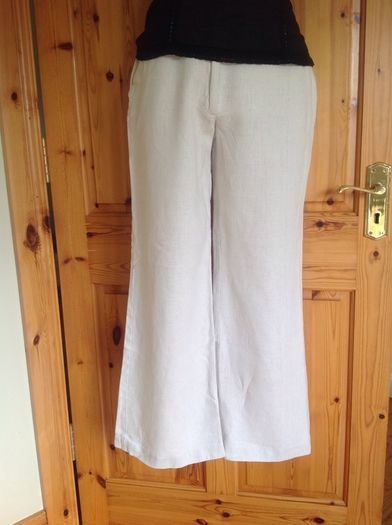Size 10 Cream Linen Trousers