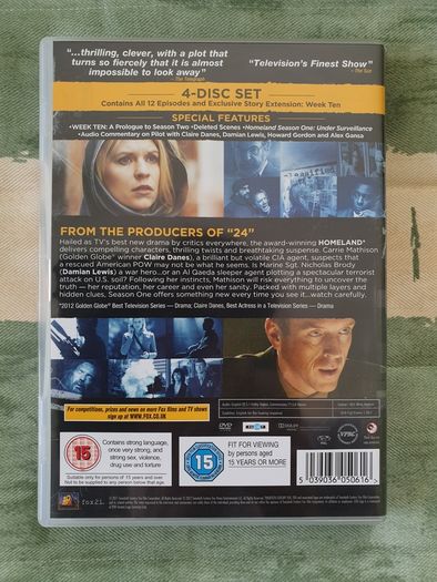 Homeland Series 1 DVD 2011 Claire Danes Damien Lewis Mandy Patinkin Season One