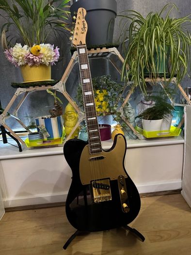 guitar Squier tele 40th anniversary gold, black