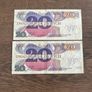 Poland 20 Zlotych Banknotes 1982  Romuald Traugutt  Set of 2  Polish Peoples Republic Image 2