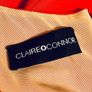 Stunning Claire O Connor luxury Irish designer dress in a bold, vibrant red. Image 3
