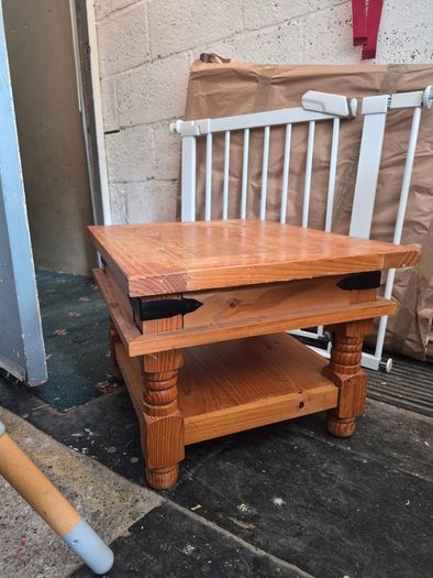 Solid wood side table