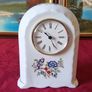 In Box 8.5 Inches Tall Royal Tara Harmony Pattern Large Bone China Clock Made In Galway Ireland Image 2