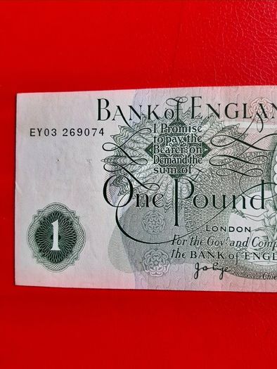 1970s Bank of England One Pound Note