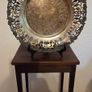 Exquisite Antique African Plaque Brass Copper Silver Inlay Image 3