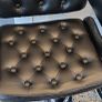 Set of 3 black leather effect bar stools Image 8