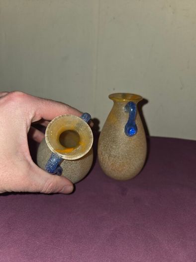 Matching Pair of Spanish Lafiore Vases