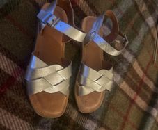 Silver girls sandals